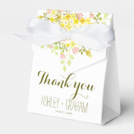 Spring Glory Personalized Floral Wedding Favor Box