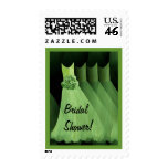 SPRING GREEN Bridal Shower Bridesmaid Dresses Postage Stamps