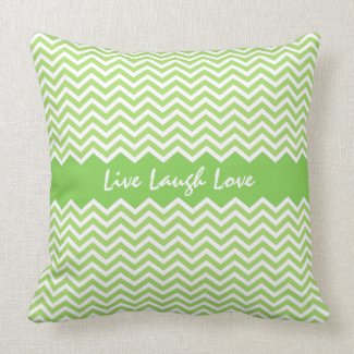 Spring green chevron zigzag pattern custom pillow throwpillow