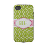 Spring Green Clovers & Pink Sash iPhone4 Case casemate cases