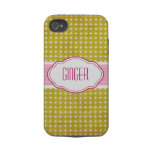 Spring Green Dots & Pink Sash iPhone4 Case casemate cases