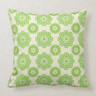 Spring Green Floral Pattern Pillow