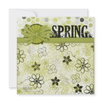 Spring Green Invitations