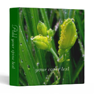 spring green lily buds binder