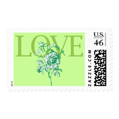 Spring Green "Love" Stamp
