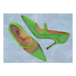 Spring Green Onion Mary Janes Custom Announcement
