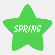 spring  green star sign stickers