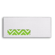 Spring green whimsical zigzag chevron pattern envelope