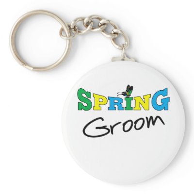 Spring Groom T-shirts and Gifts Key Chains