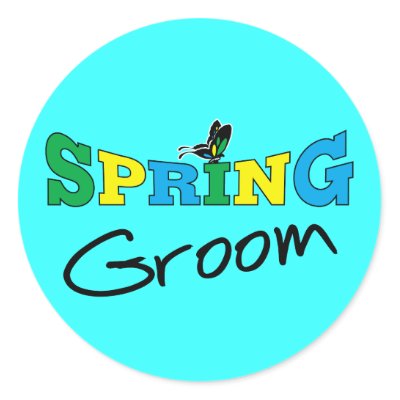 Spring Groom T-shirts and Gifts Sticker