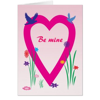 Spring Heart Valentine Card
