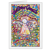 Spring Hearts Cancer Angel Card