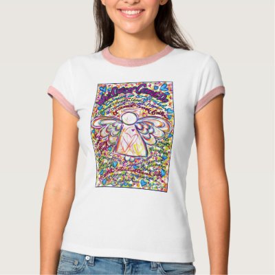 Spring Hearts Cancer Angel T-shirt by donnabellasangels