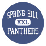 Spring Hill - Panthers - Junior - Longview Texas Round Stickers