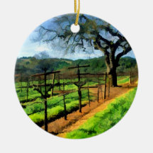 Spring in the Vineyard Christmas Ornament