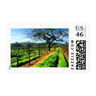 Spring in the Vineyard stamp