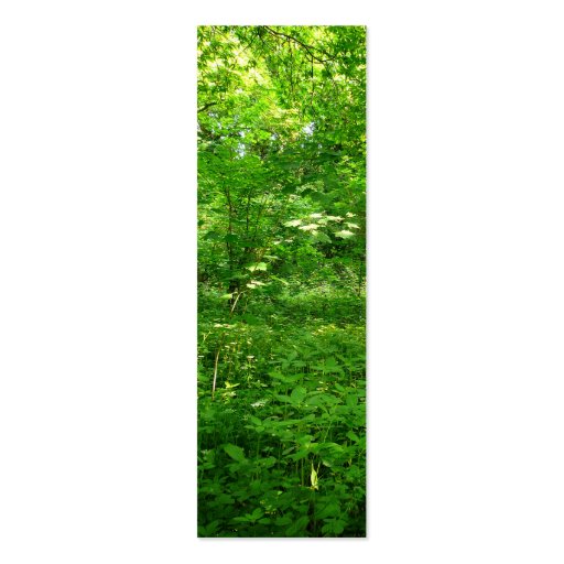 Spring in the Woods Bookmark Business Card Template (front side)