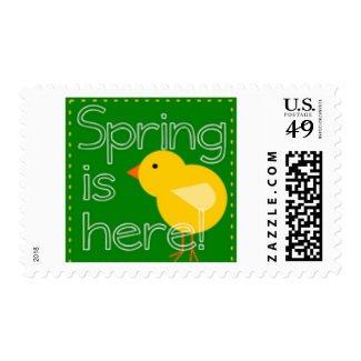 Spring Is Here Baby Chick Postage Stamps
