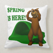 Spring Is Here Throw Pillows