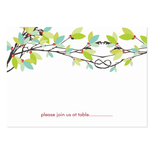 Spring Knotted Love Trees Wedding Place Card Business Card Templates