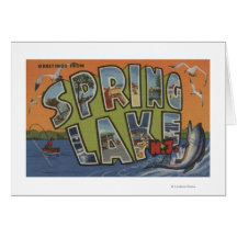 Spring Lake, New Jersey - Large Letter Scenes Cards
