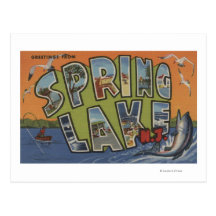 Spring Lake, New Jersey - Large Letter Scenes Post Card
