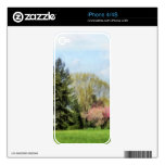 Spring Landscape Decal For iPhone 4