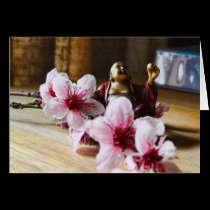 Spring Laughing Buddha Card by webgrrl Spring Laughing Buddha Card
