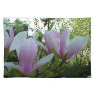 spring light purple magnolia flowers place mats