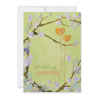 Spring Lime Green Wedding Couple Shower Invitation
