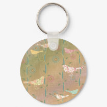 Spring Love Birds Design Keychain
