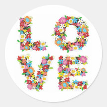 Spring Love Round Sticker