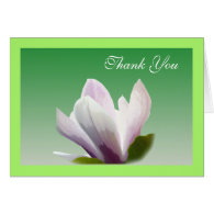 spring magnolia flower thank you greeting cards