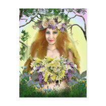 Spring Maiden Postcard by Rockangel1 Spring Maiden Postcard