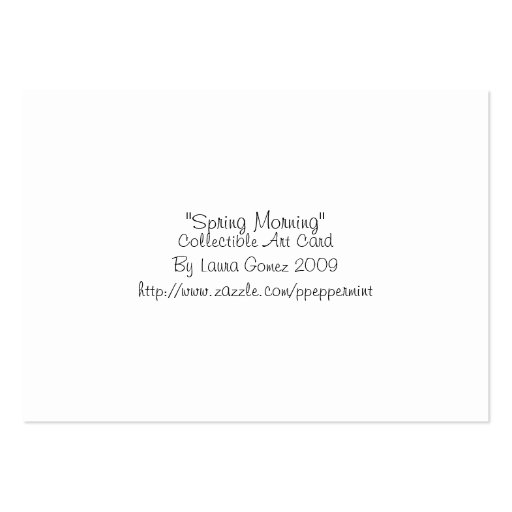 "Spring Morning" Business Card Template (back side)