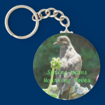 Spring Mourning Dove Keychain keychains
