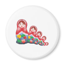 Spring Nesting Dolls Fridge Magnet