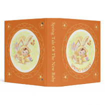 Spring New Baby Rabbit Illustration 3 Ring Binders