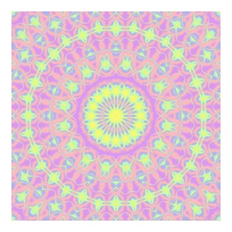 Spring Pastels Kaleidoscope Poster print