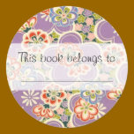 Spring Petals Bookplate stickers