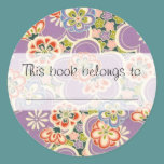 Spring Petals Bookplate stickers