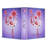 Spring Pink Bird Of Happiness Binders