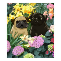 Spring Pugs Poster by Amy Cappelli posters