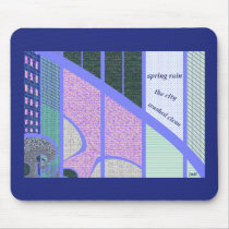 Spring Rain Haiga Mousepad