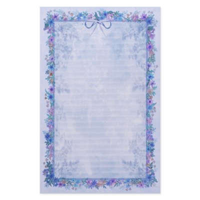 Spring Romance - Blue Customized Stationery