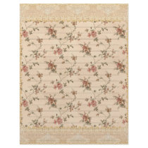 spring romance victorian rose pattern custom letterhead