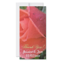 Spring Rosebud Wedding Personalized Photo Card