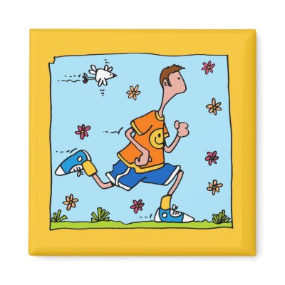 spring runner (guy) magnet by cfkaatje