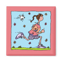 spring runner (woman) magnets
