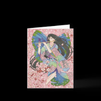 Spring Sakura Fairy note card